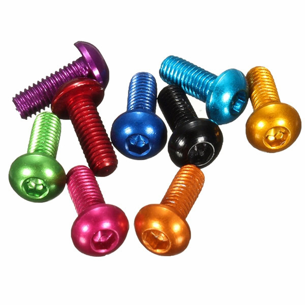 Suleve?„? M3AH7 10Pcs M3?—10mm Hex Socket Screws Round Head Cap Screw 7075 Aluminum Alloy C122-1218579