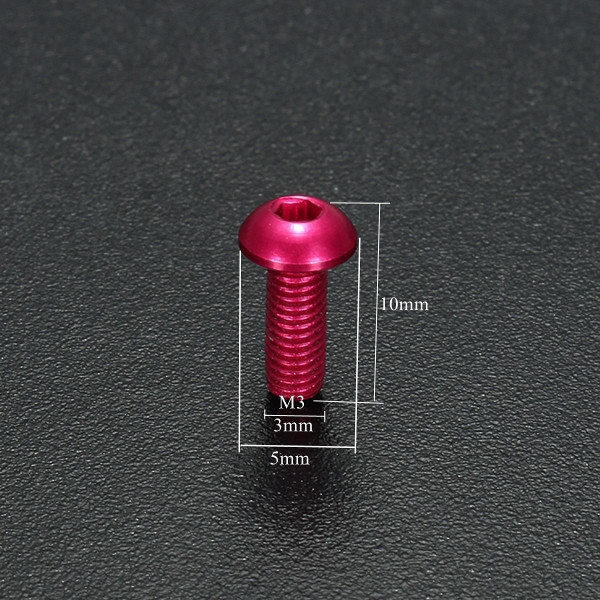 Suleve?„? M3AH7 10Pcs M3?—10mm Hex Socket Screws Round Head Cap Screw 7075 Aluminum Alloy C122-1218579