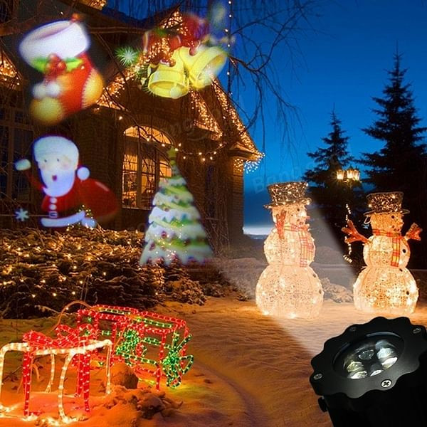 12 Patterns 4W Outdoor LED Projector Stage Light Waterproof Lawn Garden Landscape Christmas Decor C122-1220028