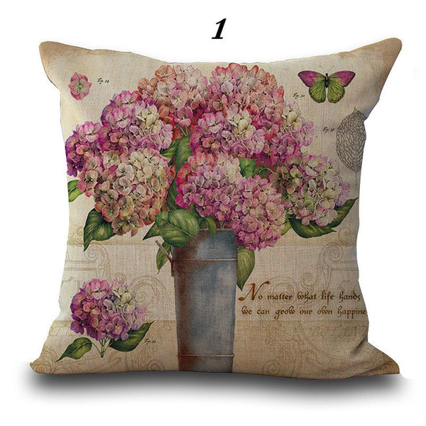 45x45cm Flower Style Cartoon Decorative Sofa Pillow Case Modern Floral Printed Cushion Cover C122-1241711