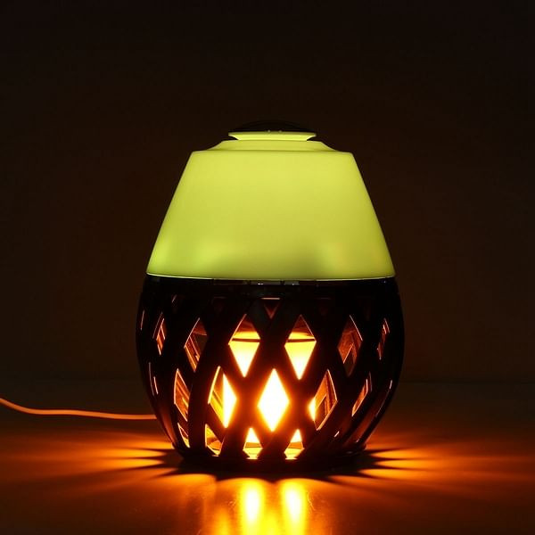 Colorful LED Torch Flame Flicker Night Light Humidifier Aroma Oil Diffuser Air Purifier C122-1258436