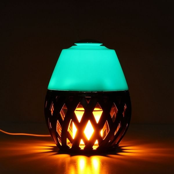 Colorful LED Torch Flame Flicker Night Light Humidifier Aroma Oil Diffuser Air Purifier C122-1258436