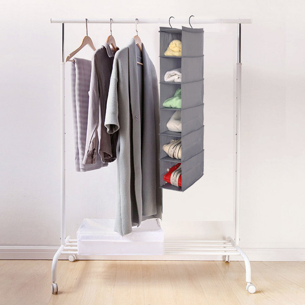 Waterproof Oxford 6 Layers 2 Hooks Hanging Clothes Storage Bag C122-1259008