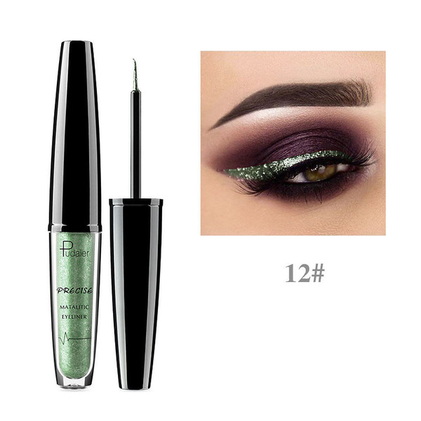 16 Color Metallic Shimmy Eyeliner Eye Shadow Waterproof  Long-lasting C122-1272693