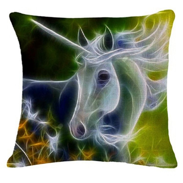 Honana 45x45cm Home Decoration 3D Animal Fluorescence 6 Optional Patterns Cotton Linen Pillow Case C122-1290900