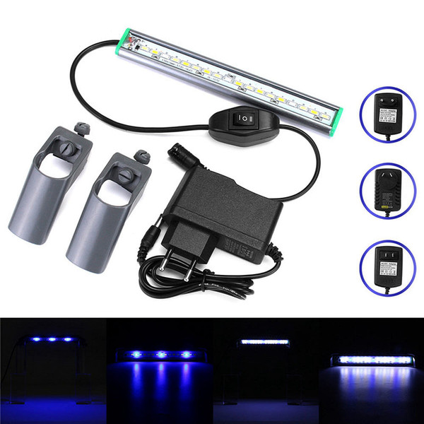 20cm 18 LED Fish Tank Aquarium Light White Blue Lamp Clip on Waterproof Bar AC110-240V C122-1295110