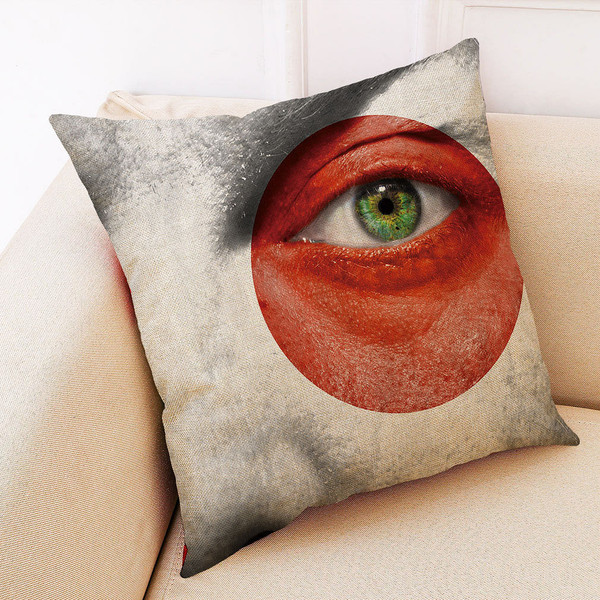 Honana BX The 2018 World Cup Cotton Linen Cushion Pillow Case Eye National Flag Pillow Cover C122-1298566