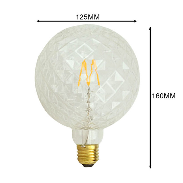 E27 4W G125 Gold Clear Pineapple Non-Dimmable Warm White Edison Retro LED Light Bulb AC220-240V C122-1329011