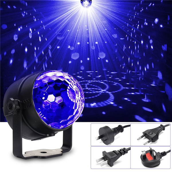 3W UV Purple LED Stage Light Self-propelled/Voice-activated/Flashing Crystal Ball Party Disco Club C122-1329248