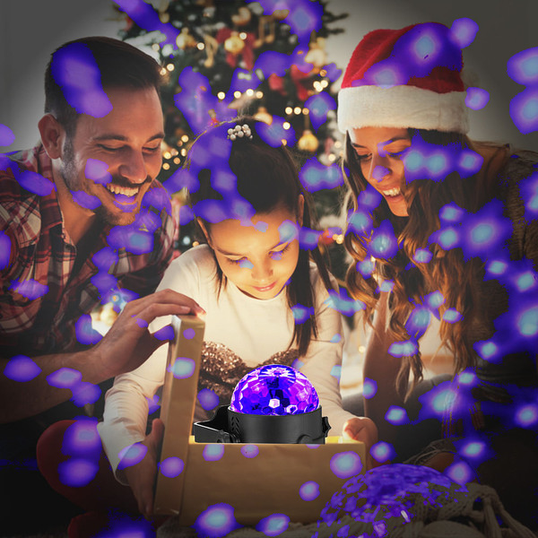 3W UV Purple LED Stage Light Self-propelled/Voice-activated/Flashing Crystal Ball Party Disco Club C122-1329248