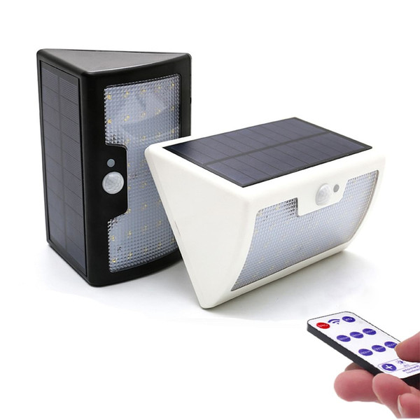 6W Solar Powered 40 LED 6 Modes PIR Motion Sensor Remote Control Dimmable Wall Light Waterproof C122-1345898