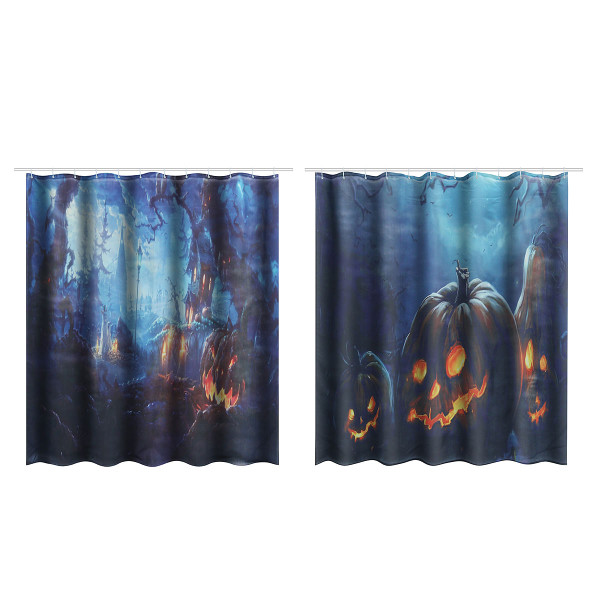 71''x71''Halloween Bathroom Decor Underwater Waterproof Shower Curtains with 12 Hooks C122-1350432