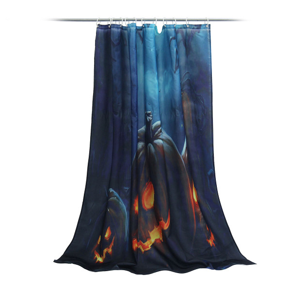 71''x71''Halloween Bathroom Decor Underwater Waterproof Shower Curtains with 12 Hooks C122-1350432