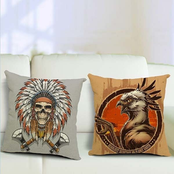 Halloween Gothic Cotton Linen Pillow Case Home Office Car Cushion Pillowcase C122-948841