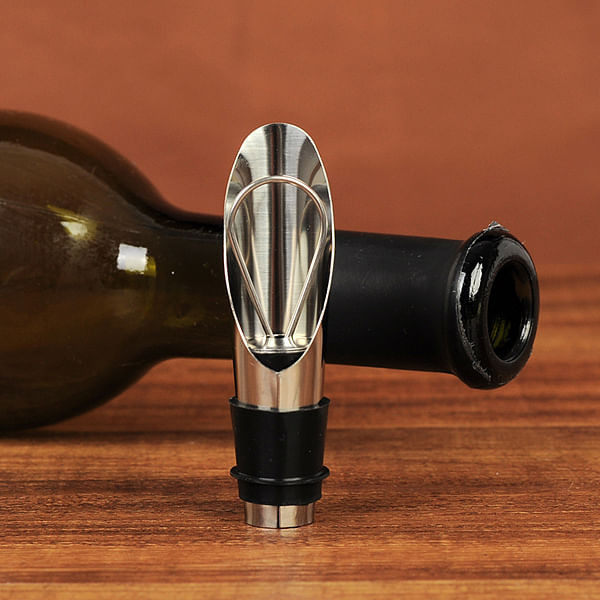 Stainless Steel Wine Pourers Wine Funnel Bottle Pourer Dumping Wine Stoppers Plug Bar Tools C122-994187