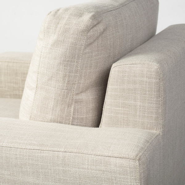 41" Cream And Black Fabric Arm Chair N270-376362