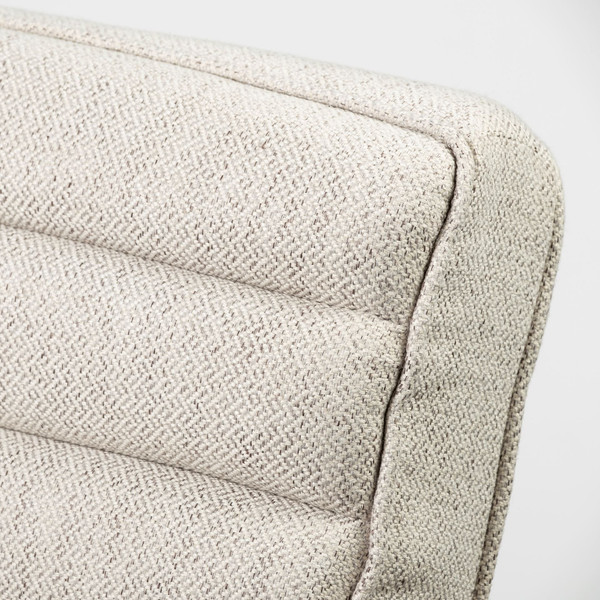 28" Cream And Brown Fabric Lounge Chair N270-380651