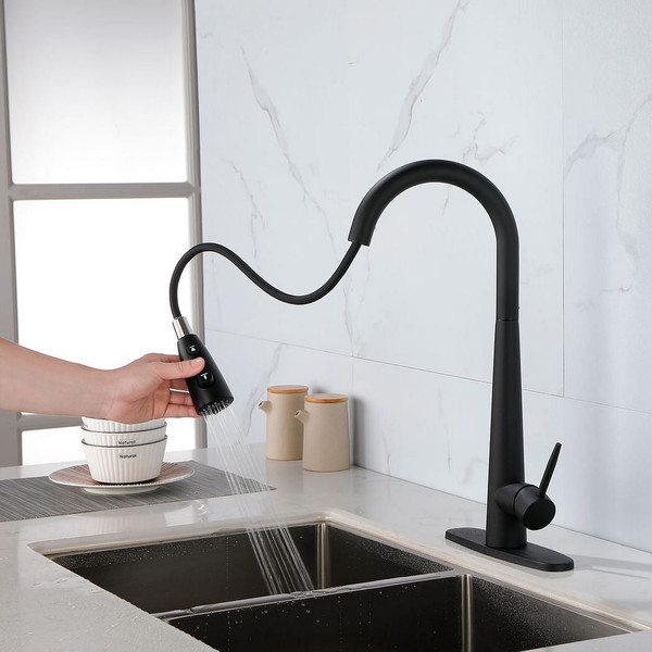 Kitchen Faucets with Pull Down Sprayer, Kitchen Sink Faucet with Pull Out Sprayer, Fingerprint Resi T575-S0671282066