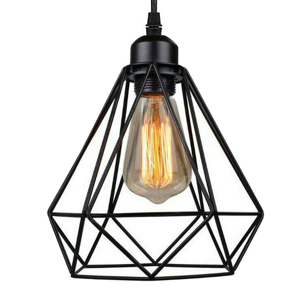 Industrial Geometric Cage Pendant Lamp E26 Ceiling Light Fixture~1177 T575-S0671387180