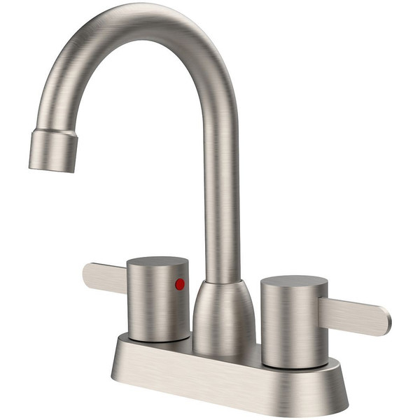 2 Handles Bathroom Sink Faucet, Brushed Nickel Centerset RV Bathroom Faucets for 3 Hole T575-S0671274615
