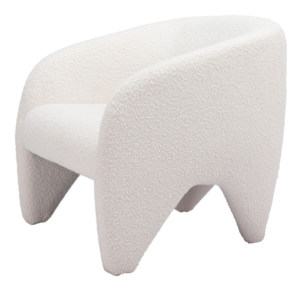 30" White Sherpa Arm Chair N270-556477