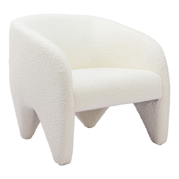 30" White Sherpa Arm Chair N270-556477