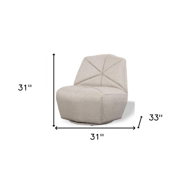 31" Grey 100% Polyester Solid Color Lounge Chair N270-488439