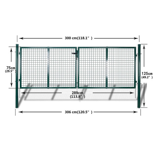  Garden Mesh Gate Fence Door Wall Grille 118.1x29.5 A949-140921