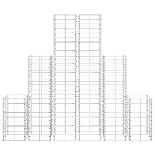 6 Piece Gabion Set Galvanized Wire A949-141049