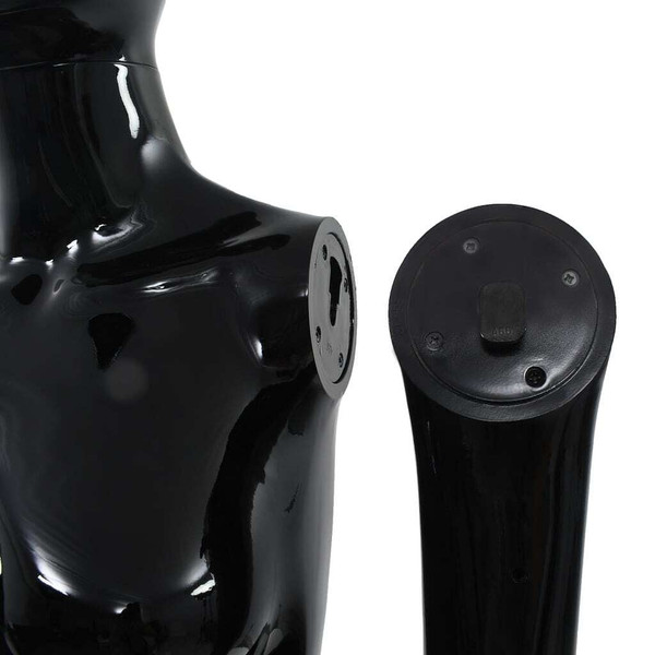  Full Body Female Mannequin with Glass Base Glossy Black 68.9 A949-142929
