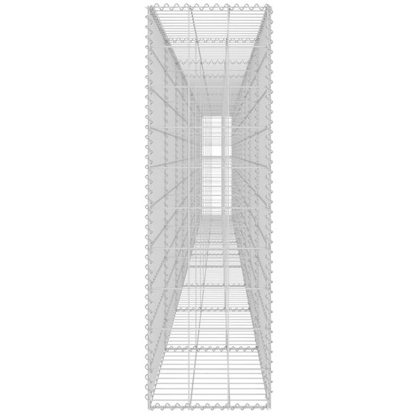 Gabion Wall with Covers Galvanized Steel 236"x11.8"x39.4 A949-143584