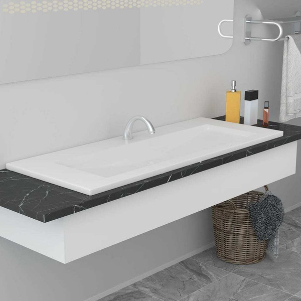 Built-in Basin 39.8"x15.6"x7.3" Ceramic White A949-145064