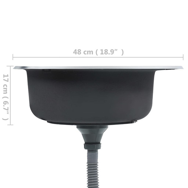 Kitchen Sink with Strainer Stainless Steel A949-145071