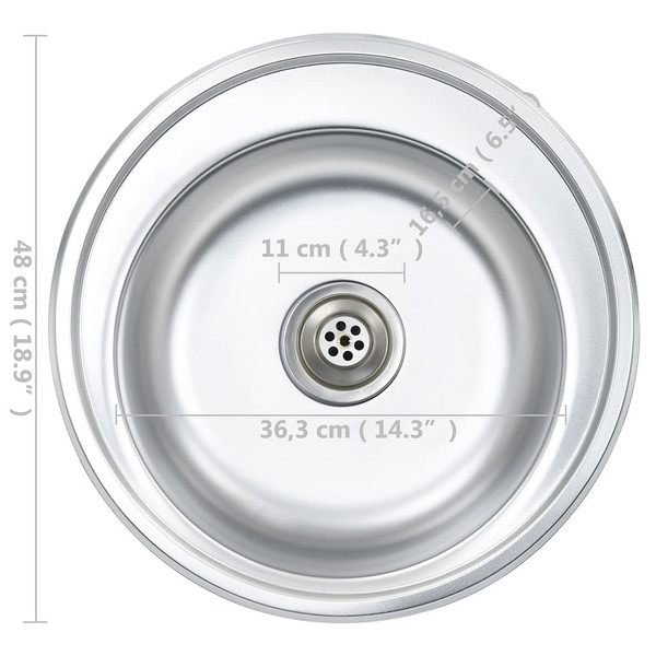 Kitchen Sink with Strainer Stainless Steel A949-145071
