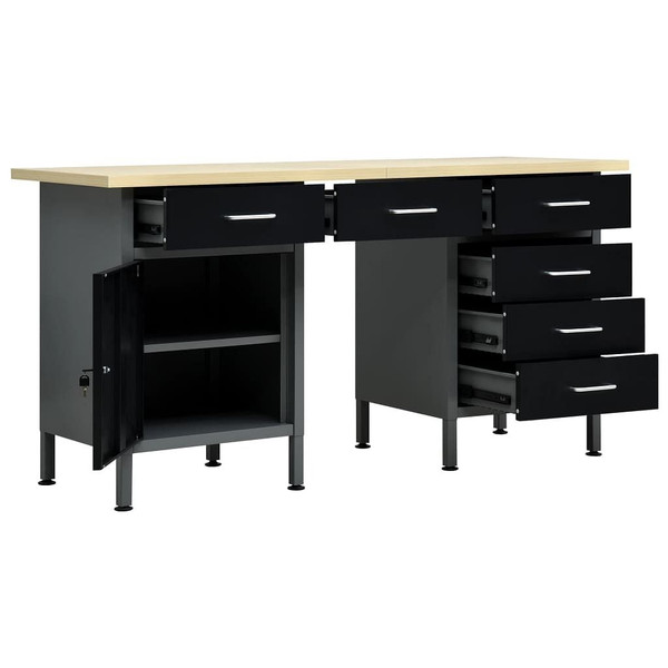 Workbench Black 63"x23.6"x33.5" Steel A949-145347