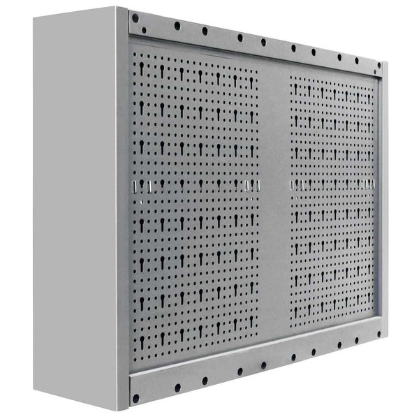 Wall Mounted Tool Cabinet Industrial Style Metal Gray and Black A949-145365
