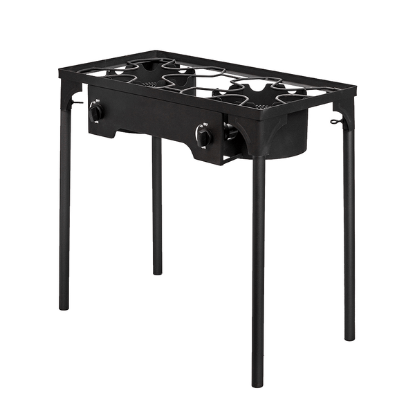 Outdoor Camp Stove High Pressure Propane Gas Cooker Portable Cast Iron Patio Cooking Burner (Double T575-S0671297714