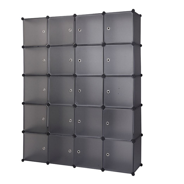 20 Cube Organizer Stackable Plastic Cube Storage Shelves Design Multifunctional Modular Closet Cabi T575-S0671284752