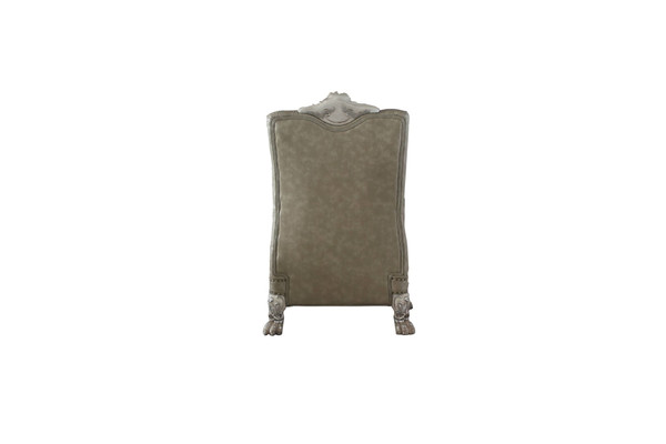 34" Bone Faux Leather Arm Chair N270-515790