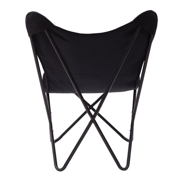 26" Black With Tropical Flowers Butterfly Chair N270-556450