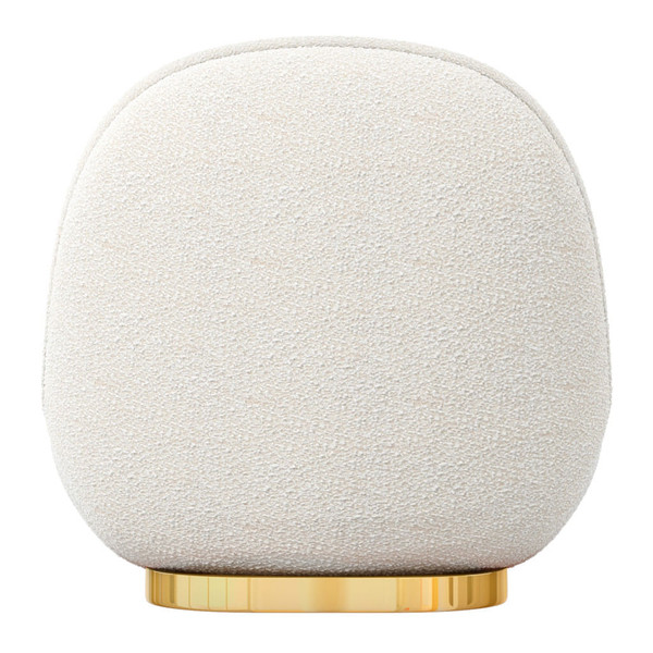 30" White And Gold Boucle Accent Chair N270-520662