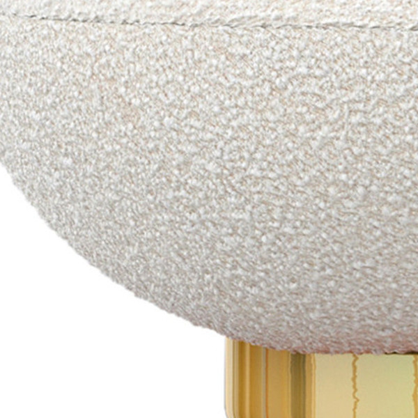 30" White And Gold Boucle Accent Chair N270-520662