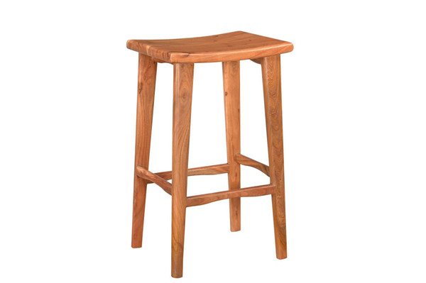 32" Wood Brown Solid Wood Backless Counter Height Bar Chair N270-522383