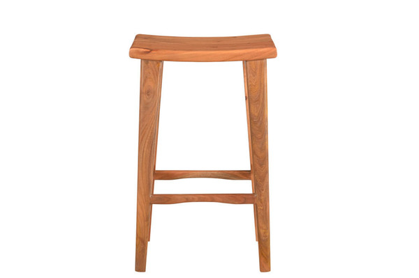 32" Wood Brown Solid Wood Backless Counter Height Bar Chair N270-522383