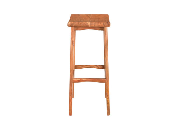 32" Wood Brown Solid Wood Backless Counter Height Bar Chair N270-522383