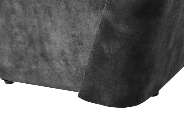 28" Dark Grey Velvet Solid Color Side Chair N270-488451