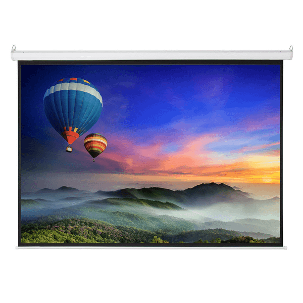 100" 4:3 80" x 60" Viewing Area Motorized Projector Screen with Remote Control Matte White T575-S0671283859