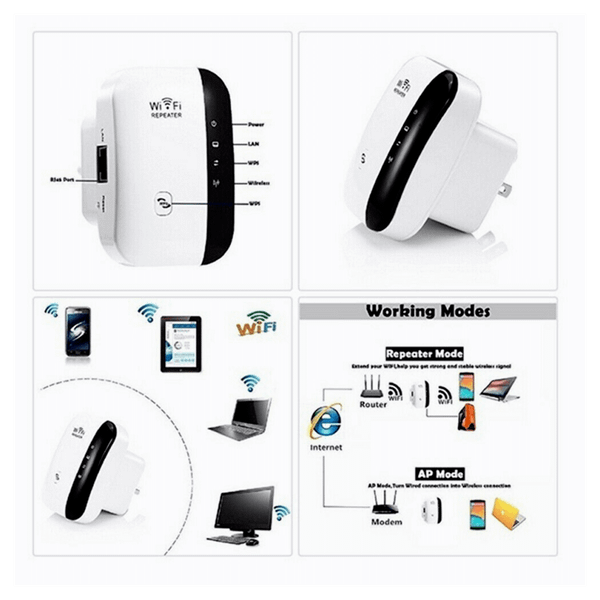 NEW! WiFi Range Extender Internet Booster Wireless Signal Repeater T575-S0671383874