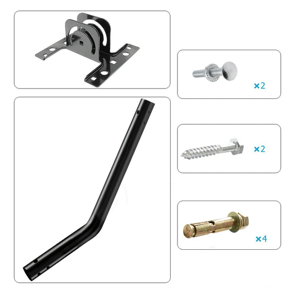 G01 Universal 180?°Adjustable TV Antenna J-Pole Aerial Bracket Black T575-S0671293813
