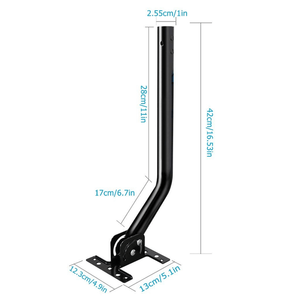 G01 Universal 180?°Adjustable TV Antenna J-Pole Aerial Bracket Black T575-S0671293813
